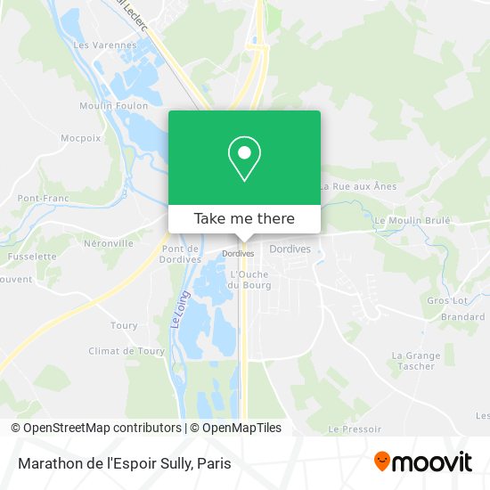 Marathon de l'Espoir Sully map