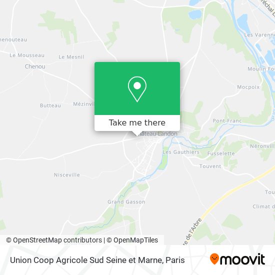 Union Coop Agricole Sud Seine et Marne map