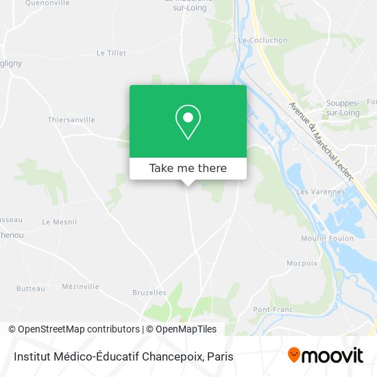 Mapa Institut Médico-Éducatif Chancepoix