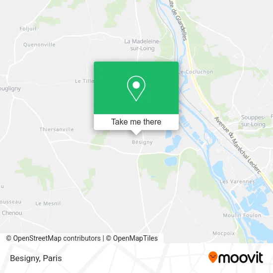 Besigny map