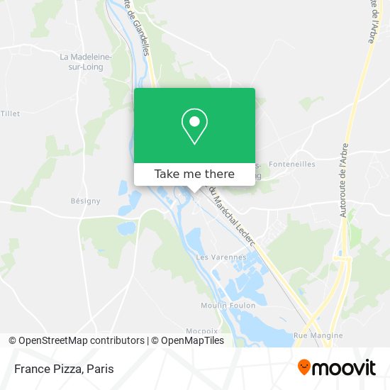 France Pizza map