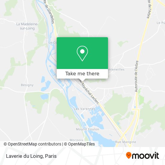Mapa Laverie du Loing