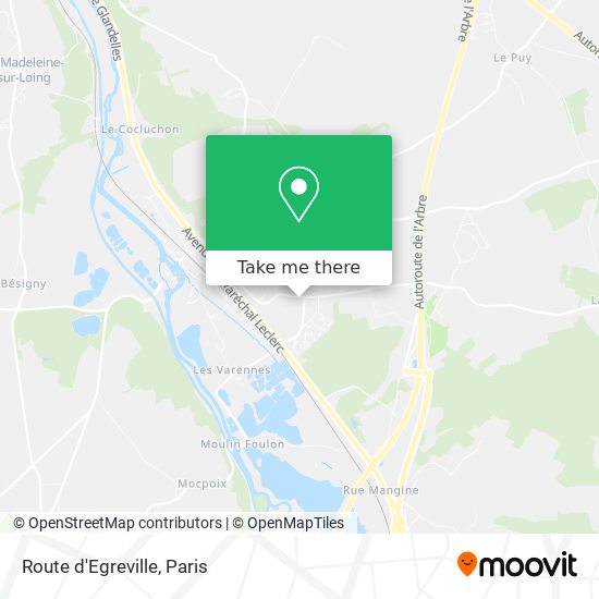 Route d'Egreville map