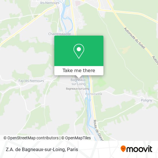 Mapa Z.A. de Bagneaux-sur-Loing