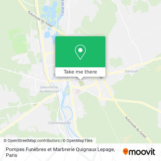 Mapa Pompes Funèbres et Marbrerie Quignaux Lepage