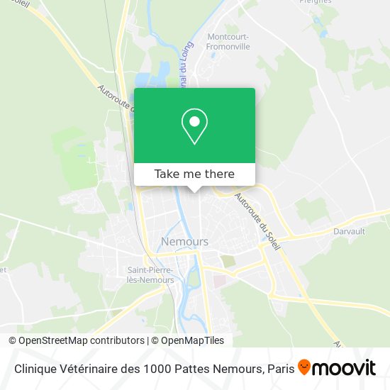 Clinique Vétérinaire des 1000 Pattes Nemours map