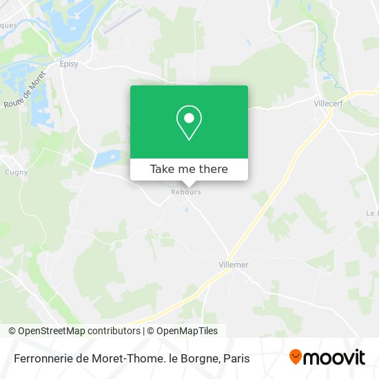 Ferronnerie de Moret-Thome. le Borgne map