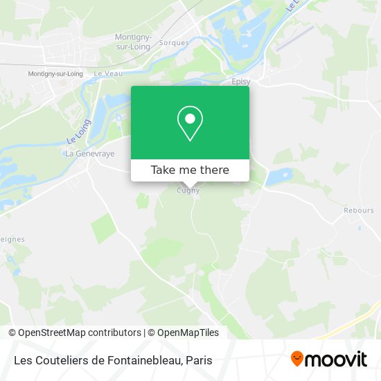 Mapa Les Couteliers de Fontainebleau