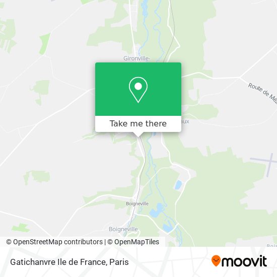 Mapa Gatichanvre Ile de France