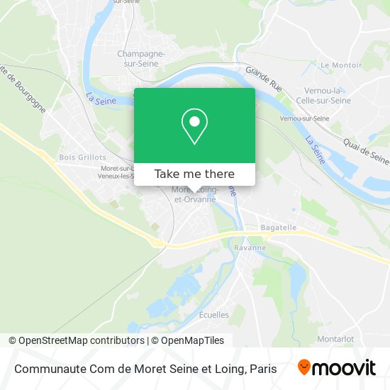 Communaute Com de Moret Seine et Loing map