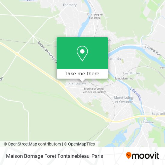 Mapa Maison Bornage Foret Fontainebleau