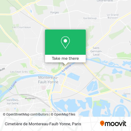 Mapa Cimetière de Montereau-Fault-Yonne