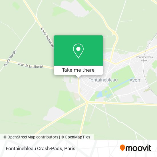Mapa Fontainebleau Crash-Pads