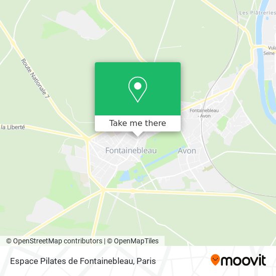 Mapa Espace Pilates de Fontainebleau