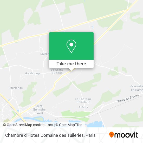 Chambre d'Hôtes Domaine des Tuileries map