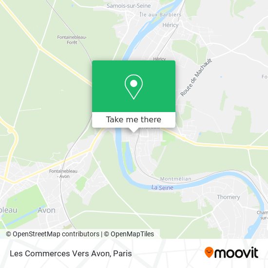 Les Commerces Vers Avon map