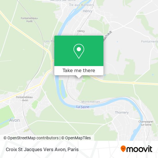 Croix St Jacques Vers Avon map