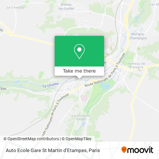 Mapa Auto Ecole Gare St Martin d'Etampes