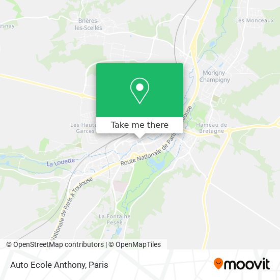 Auto Ecole Anthony map