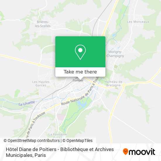 Mapa Hôtel Diane de Poitiers - Bibliothèque et Archives Municipales