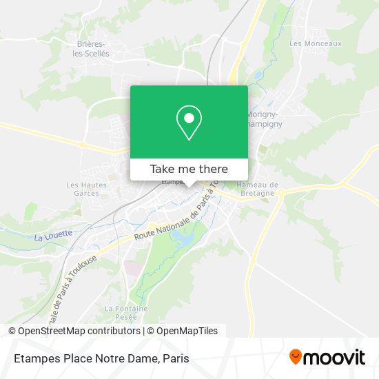 Mapa Etampes Place Notre Dame