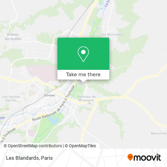 Les Blandards map