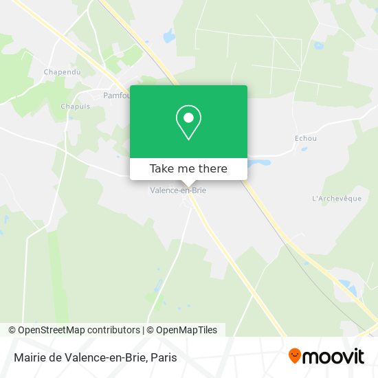 Mapa Mairie de Valence-en-Brie