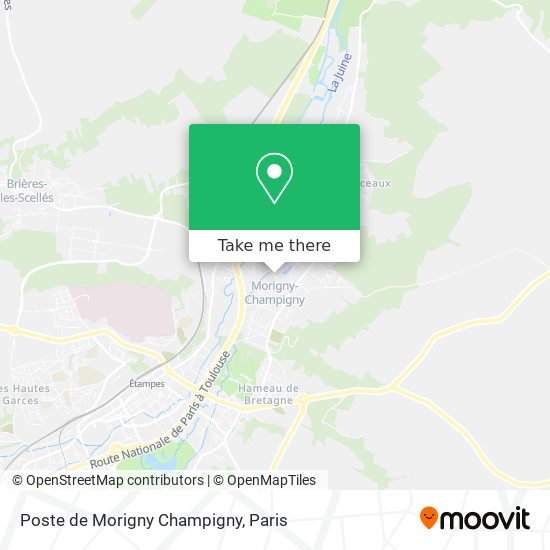 Poste de Morigny Champigny map