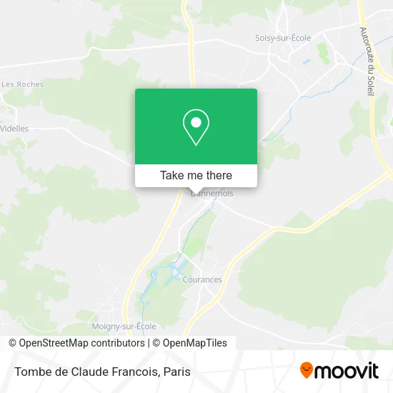 Tombe de Claude Francois map
