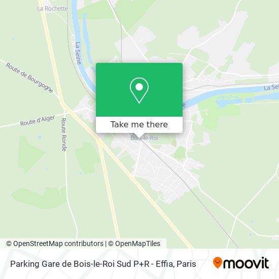 Parking Gare de Bois-le-Roi Sud P+R - Effia map