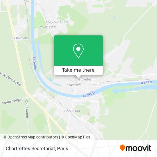 Chartrettes Secretariat map