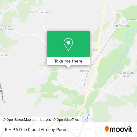 Mapa E.H.P.A.D. le Clos d'Etrechy