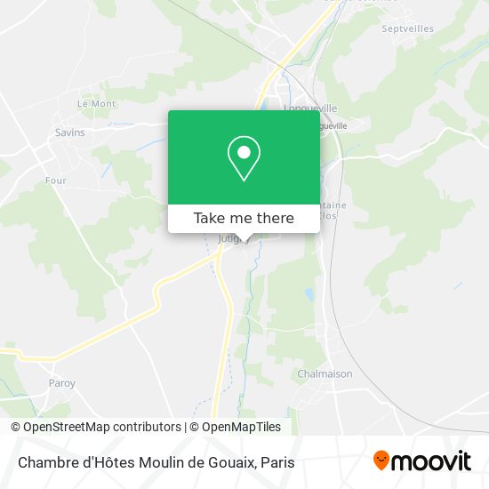Mapa Chambre d'Hôtes Moulin de Gouaix