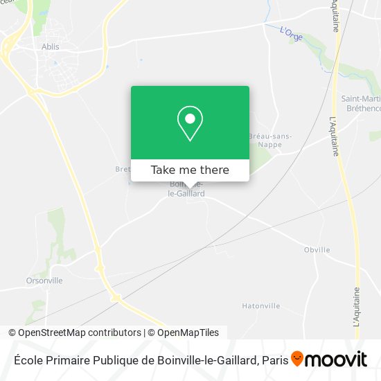 Mapa École Primaire Publique de Boinville-le-Gaillard