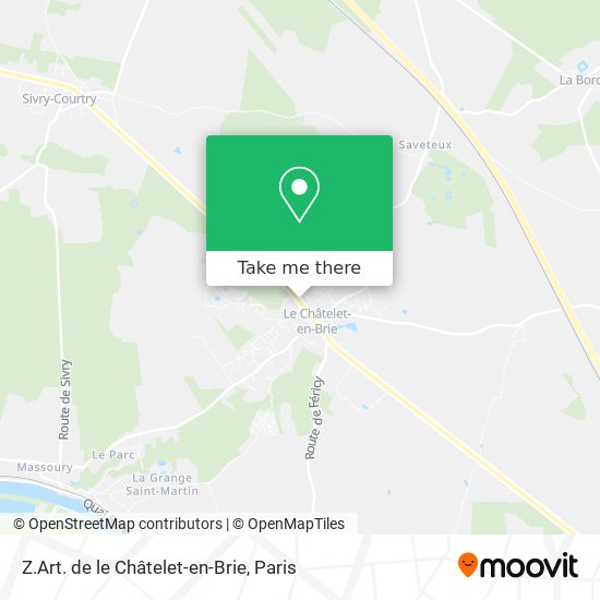 Mapa Z.Art. de le Châtelet-en-Brie