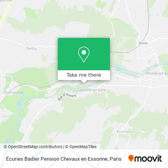 Mapa Écuries Badier Pension Chevaux en Essonne