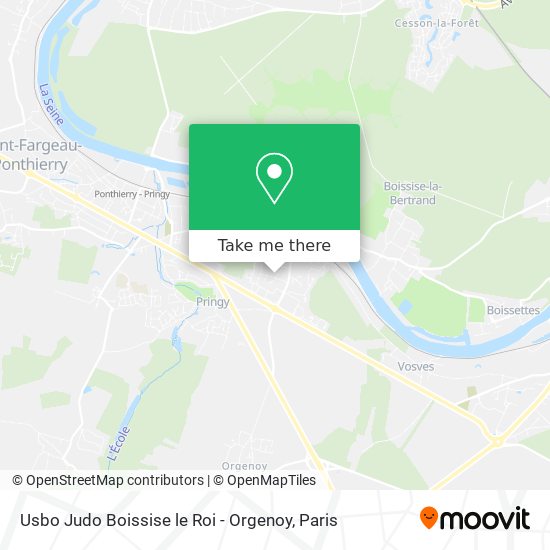 Usbo Judo Boissise le Roi - Orgenoy map