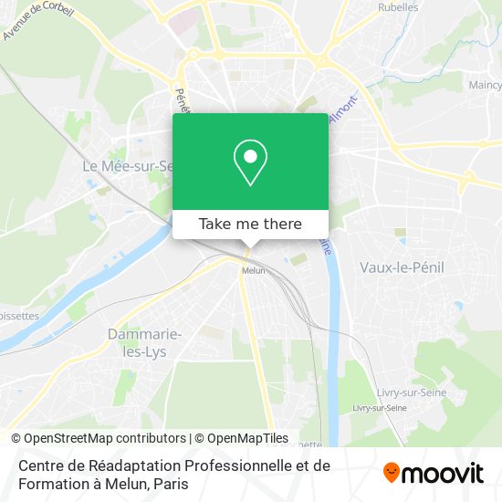 Centre de Réadaptation Professionnelle et de Formation à Melun map