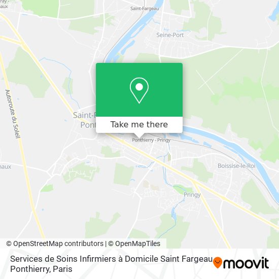 Mapa Services de Soins Infirmiers à Domicile Saint Fargeau Ponthierry