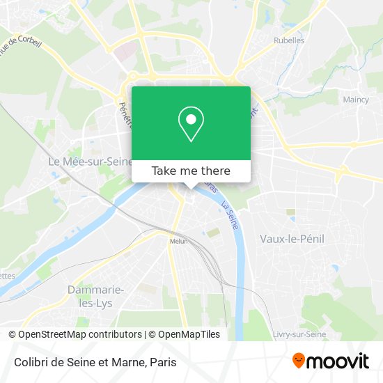 Mapa Colibri de Seine et Marne