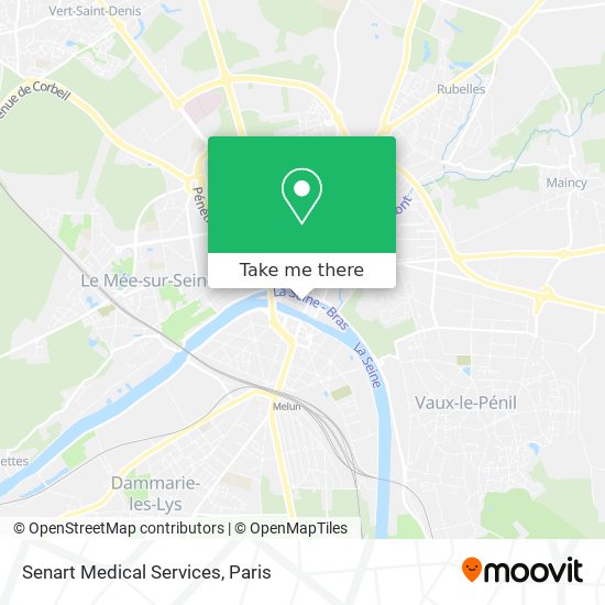 Mapa Senart Medical Services