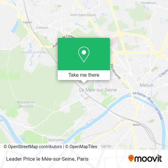 Leader Price le Mée-sur-Seine map