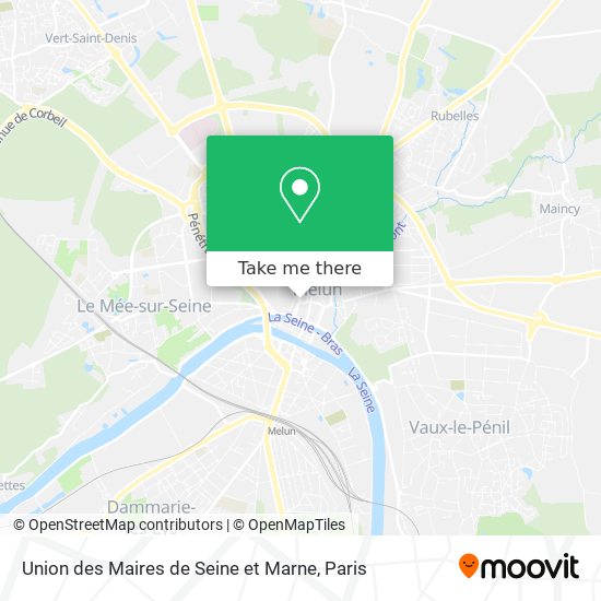 Mapa Union des Maires de Seine et Marne