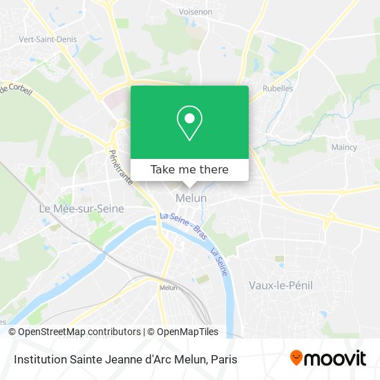 Mapa Institution Sainte Jeanne d'Arc Melun