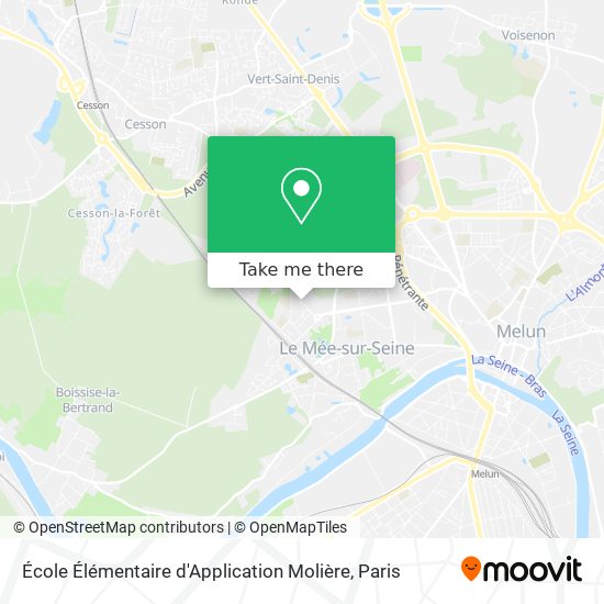 Mapa École Élémentaire d'Application Molière