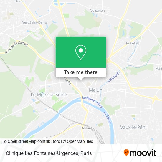 Mapa Clinique Les Fontaines-Urgences
