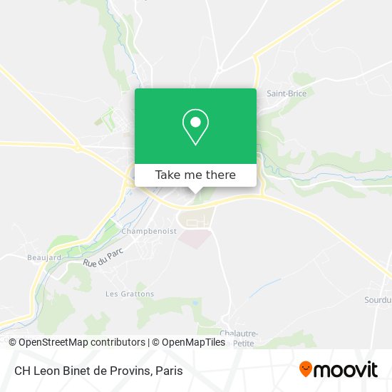 Mapa CH Leon Binet de Provins