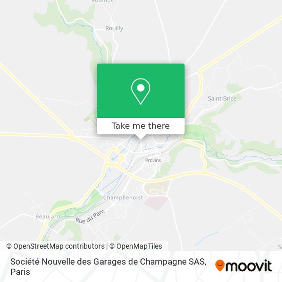 Mapa Société Nouvelle des Garages de Champagne SAS