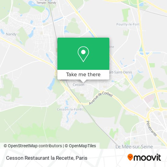 Cesson Restaurant la Recette map