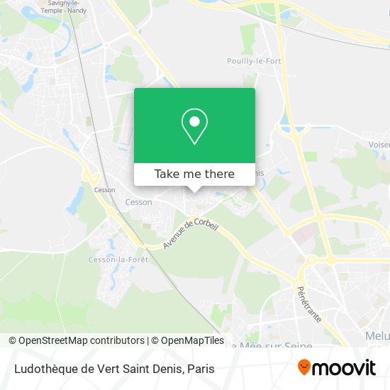 Mapa Ludothèque de Vert Saint Denis